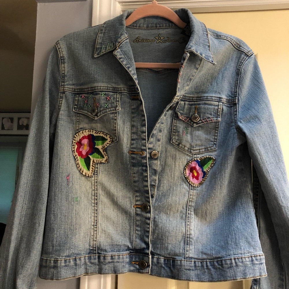 Arizona Jean Company embellished Jean jacket